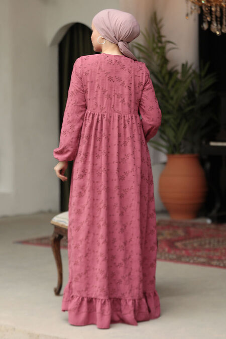 Modest Dusty Rose Summer Dress 23201GK